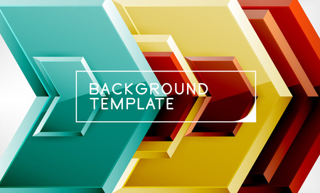 Abstract glossy techno arrows background, vector illustrationのイラスト素材