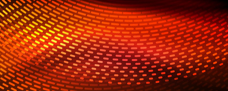 Glowing light particles in dark neon space, magic glow shiny abstract background. Vector designのイラスト素材