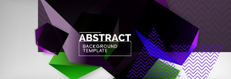Dark 3d triangular low poly shapes abstract backgroundの写真素材