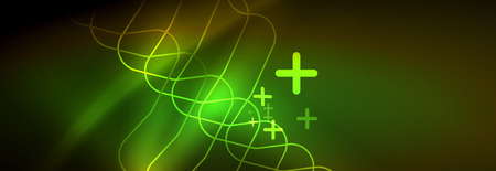 Shiny neon lights background, techno design, modern wallpaper for your project, vector illustrationのイラスト素材