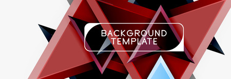 Arrows and triangles geometric design template for banner, background