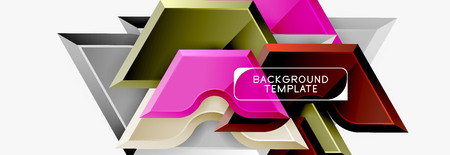 Modern geometric shapes abstract background element. Dynamic color design. Vector illustrationのイラスト素材