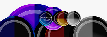 Colorful glossy circles background. Vectorのイラスト素材