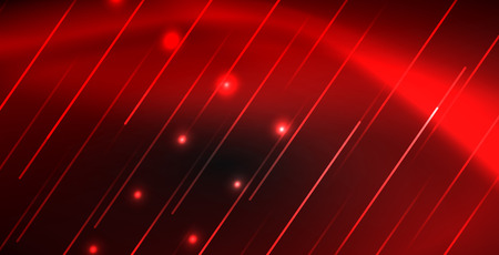 Neon color abstract lines on blackのイラスト素材