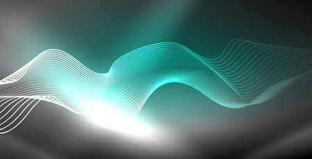 Neon lines shiny glowing backgroundのイラスト素材