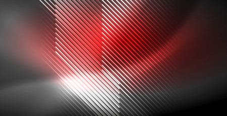 Neon glowing lines, magic energy space light concept, abstract background wallpaper design, vector illustrationのイラスト素材