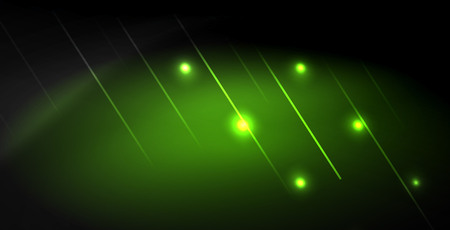 Neon color abstract lines on blackのイラスト素材