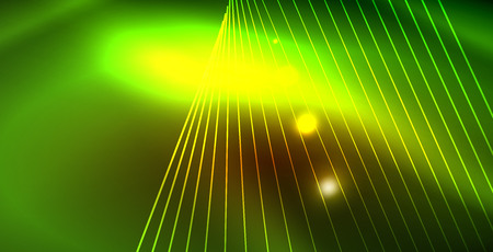 Color neon lights with waves abstract background. Vector illustrationのイラスト素材