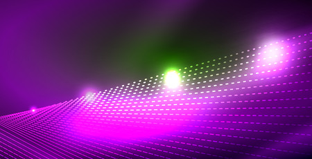 Shiny neon space backgroundのイラスト素材