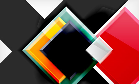 Colorful square and rectangle blocks backgroundのイラスト素材