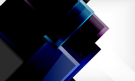 Colorful square and rectangle blocks background, vector geometric abstract designのイラスト素材