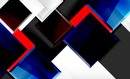 Colorful square and rectangle blocks background, vector geometric abstract designのイラスト素材