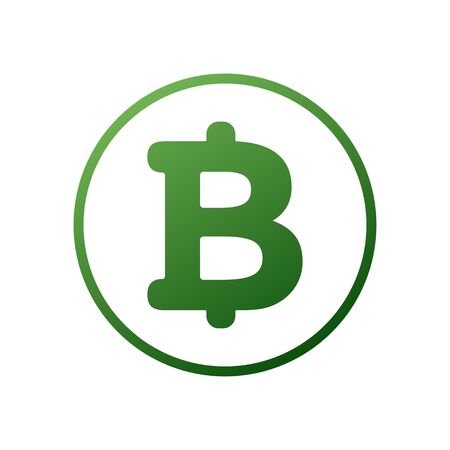 Bitcoin cryptocurrency round symbol vector icon for apps and websites. Bitcoin money icon illustration on light background.のイラスト素材