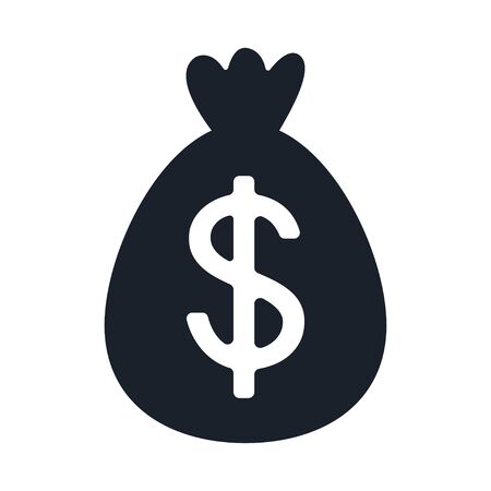 Money Bag icon template editable. Money Bag symbol vector sign isolated on white background illustration for graphic and web design.のイラスト素材
