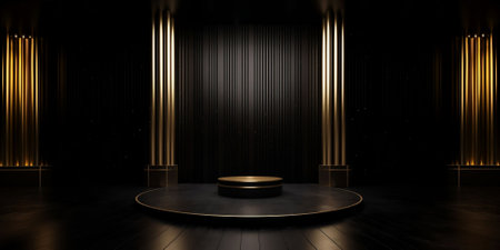 3d rendering of a podium for product presentation. Luxury backgroundの写真素材