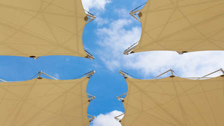 The umbrella in the Sultan Mahmud Riayat Syah Mosque, Batam is very beautiful and majesticのeditorial素材