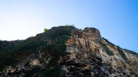 High cliffs with blue sky