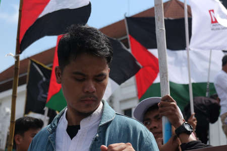 30 March 2019, Yogyakarta, Indonesia : solidarity actions for Palestine that took place along the...