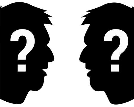 unknown people, random people vector, question markのイラスト素材