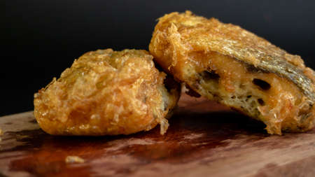 Bandeng Presto Goreng. Fried tendered-bone milkfish served with traditional side dishesの写真素材