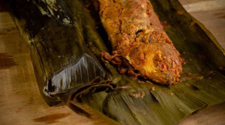pepes ikan or fish pepes is one of type tradisional cuisine from Java, Milkfish Pepesの写真素材