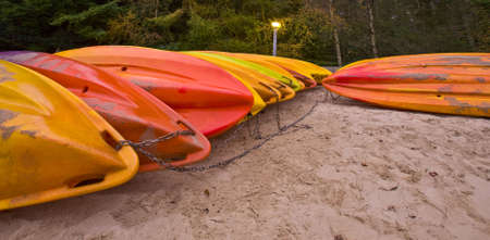 colorful  canoesの写真素材