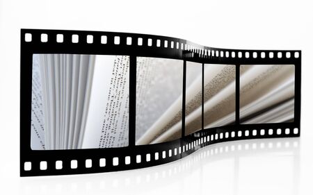 Book pages Film Stripの写真素材