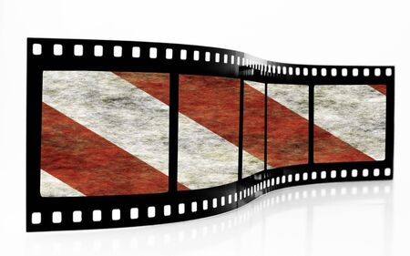 Hazard Stripes Film Stripの写真素材