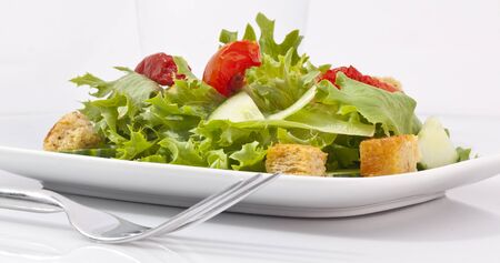 Green Salad with sun dried tomatoesの写真素材