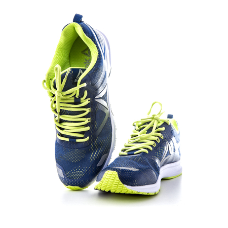 SWINDON, UK - JULY 24, 2018: Pair of Reebok AHARY RUNNER traniners on a white backgroundのeditorial素材