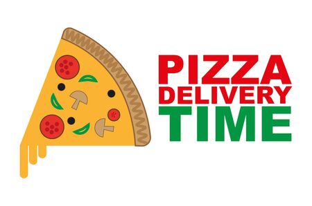 Take a way Pizza delivery time Vector Drawingのイラスト素材