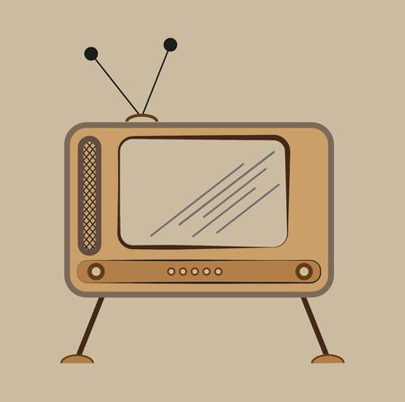Retro tv vector drawing のイラスト素材