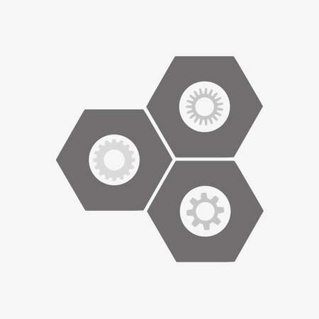 Nuts and Cogs verctor shapes engineering conceptのイラスト素材