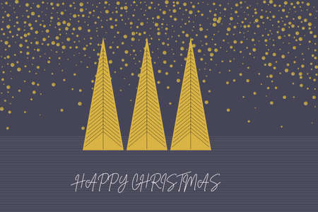 Merry Christmas Card Vector design on a festive backgroundのイラスト素材