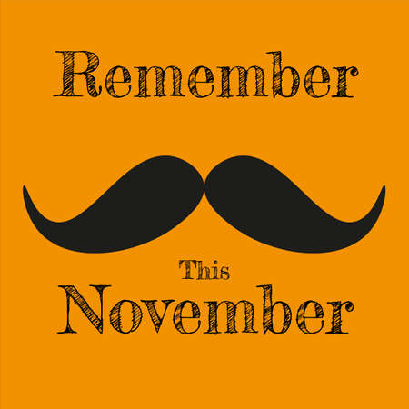 Remember this november -  Prostate cancer awareness month. Men's health concept vector illustration...