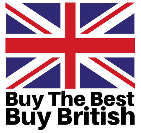 Buy The Best - Buy British vector illustration with UK Flag on a white background.のイラスト素材