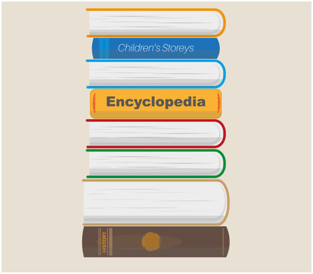 Pile of Books vector illustration on a light backgroundのイラスト素材