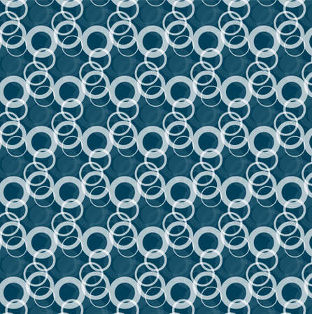 Blue and White circle seamless vector patternのイラスト素材