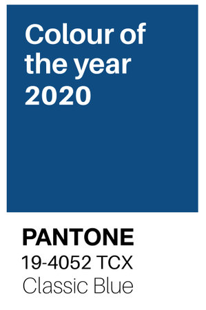 Pantone Classic Blue Trending Color of the Year 2020. Color pattern, vector  illustrationのイラスト素材
