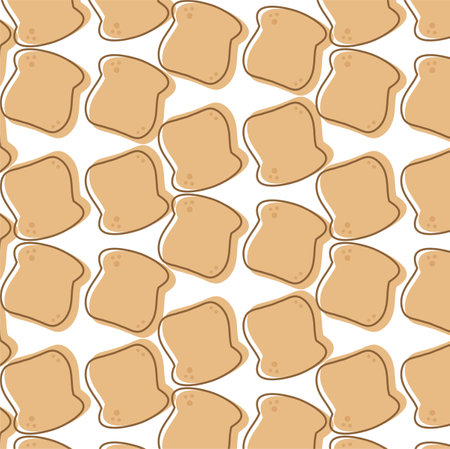 Toast Seamless repeating vector patternのイラスト素材