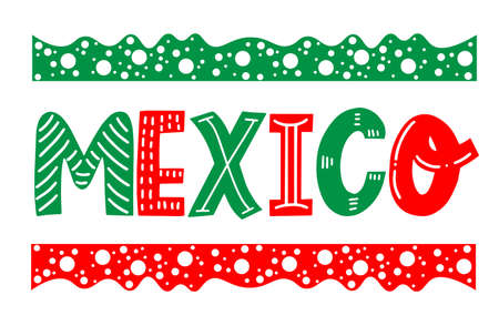 Mexico Vector Illustration on a white backgroundのイラスト素材
