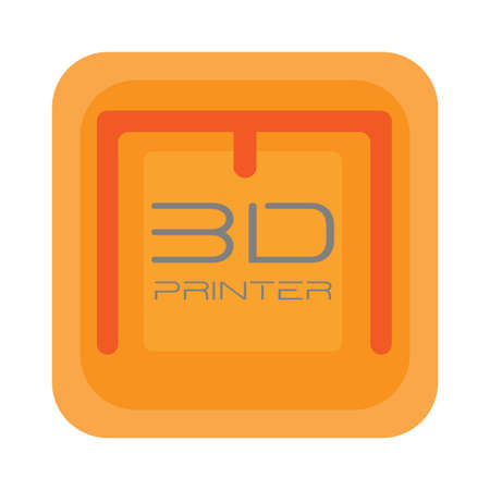 3D Printer flat vector illustrationのイラスト素材