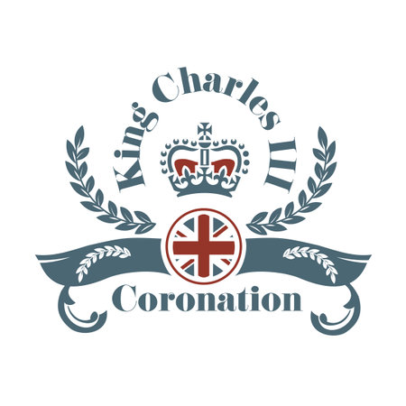 King Charles III Coronation - Prince Charles of Wales becomes King of Englandのイラスト素材