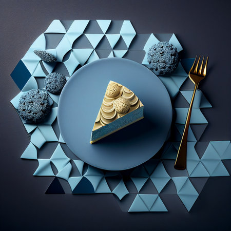 Colourful Abstrat Blue Food Generative AI Illustrationの素材