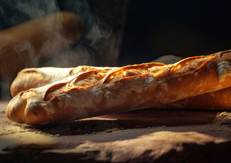 Fresh Baguette - Generative AI Illustrationの素材