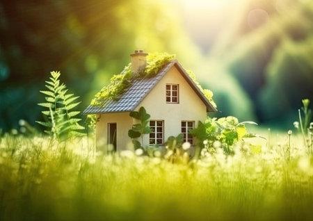 Sustainable Living Concept - Generative AI Illustrationの素材