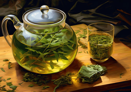 Green Tea -  Generative AI Illustrationの素材