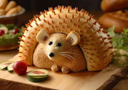 Hedgehog Bread - Generative AI Illustrationの素材