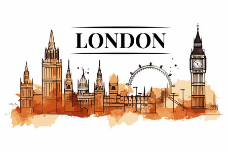 London Skyline Vectorのイラスト素材