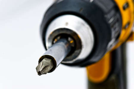 A closeup of the bit of a screwdriverの写真素材